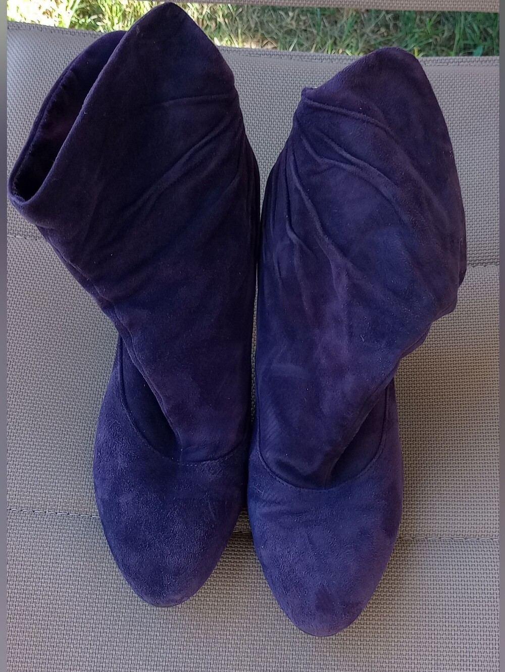 Nine West Purple Suede Slouch Ankle Booties – Women’s Size 8.5 M